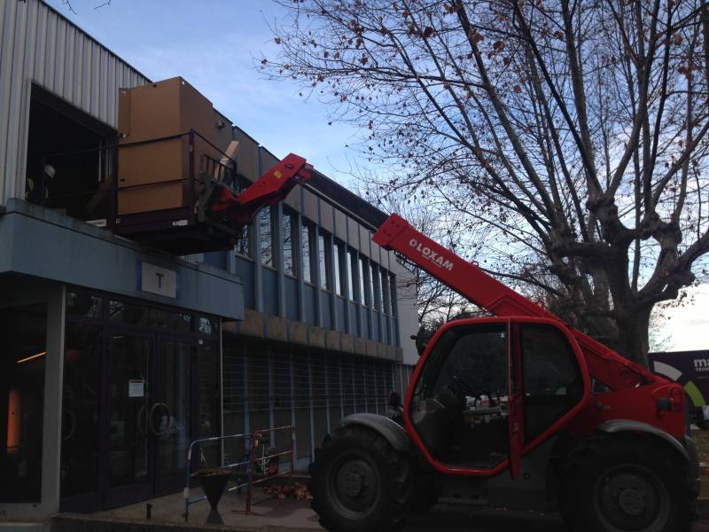 TRANSPORT MANUTENTION MATERIEL MEDICAL PASSAGE PAR FENETRE PSM