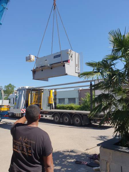 Transport manutention levage de machine outils cisaille et presse à Lyon
