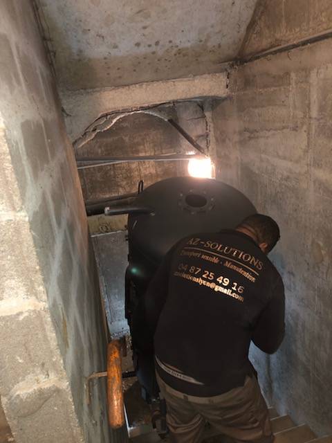 société de manutention et portage de chaudieres dans les escaliers et acces difficiles